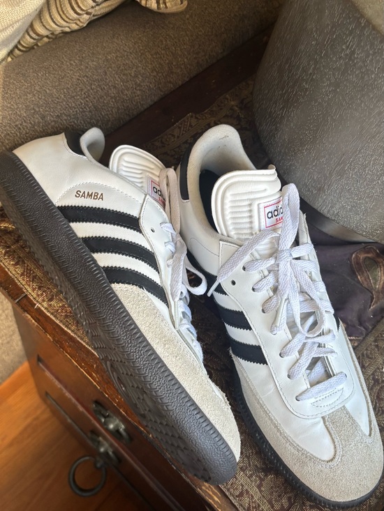 adidas Other - AS NEW!! Adidas Samba Men's White & Black Classic  sneakers 10.5 men